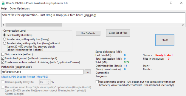 Ultra7z JPEG Photo Lossless Optimizer 1.11 Portable