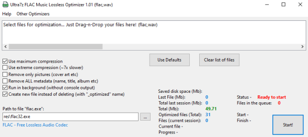 Ultra7z FLAC Music Lossless Optimizer 1.01 Portable
